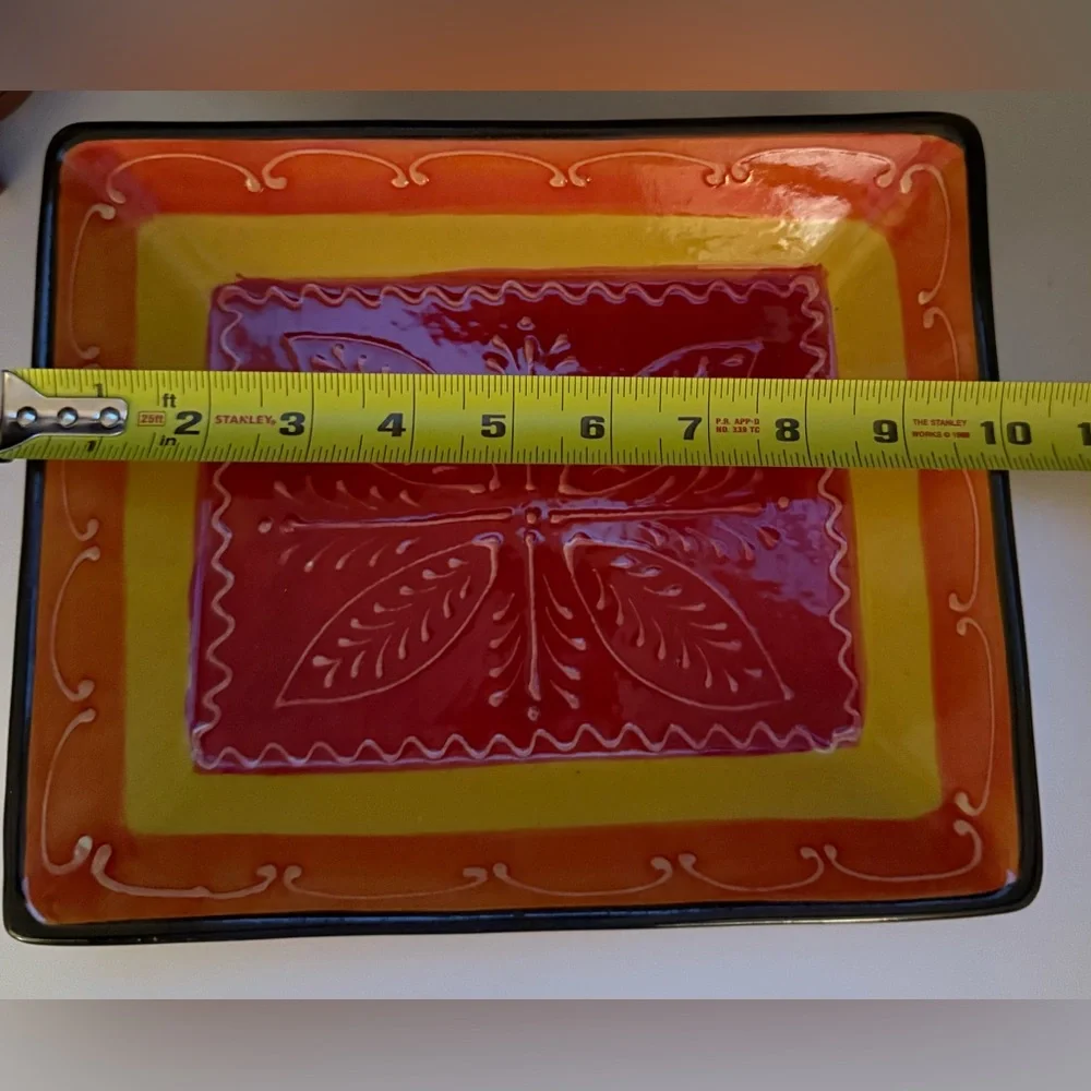 Crate & Barrel glazed terracotta baking dish. 10”x8.5”